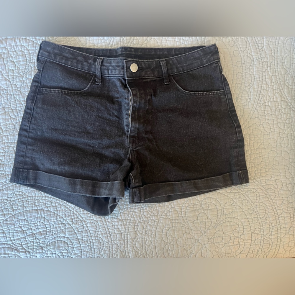 Black Jean shorts